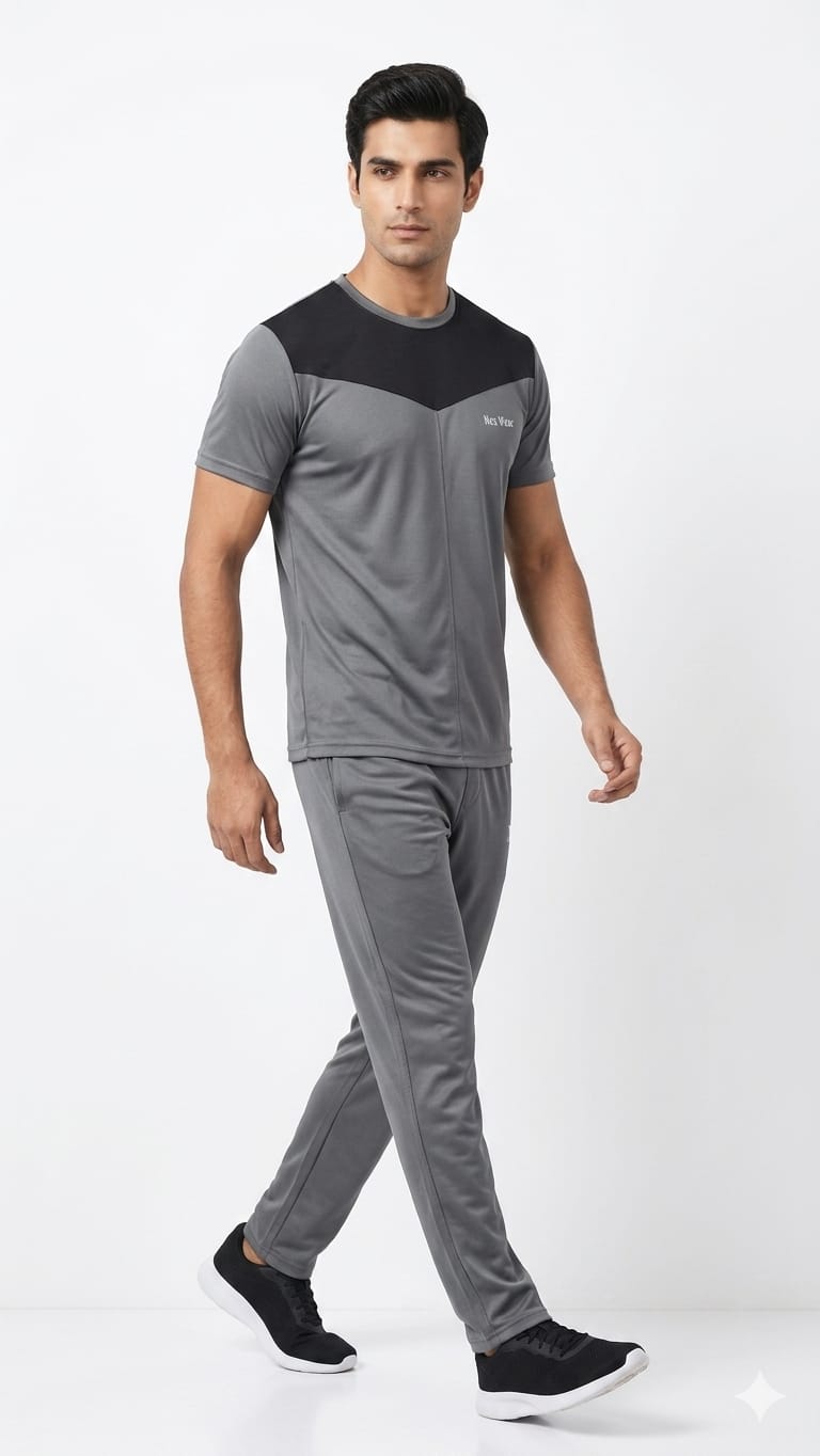 NexWear Vortex Tracksuit - Grey & Black