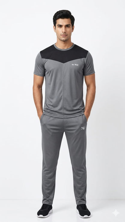 NexWear Vortex Tracksuit - Grey & Black