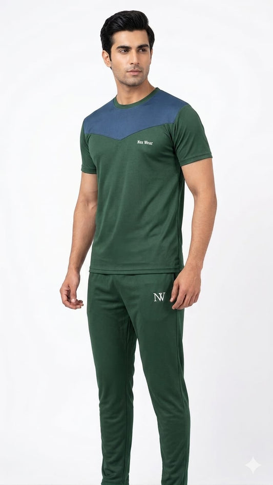 NexWear Vortex Tracksuit - Green & Blue