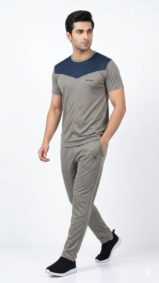 NexWear Vortex Tracksuit - Coffee & Blue