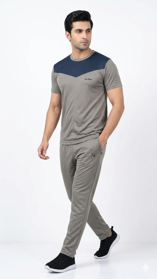 NexWear Vortex Tracksuit - Coffee & Blue