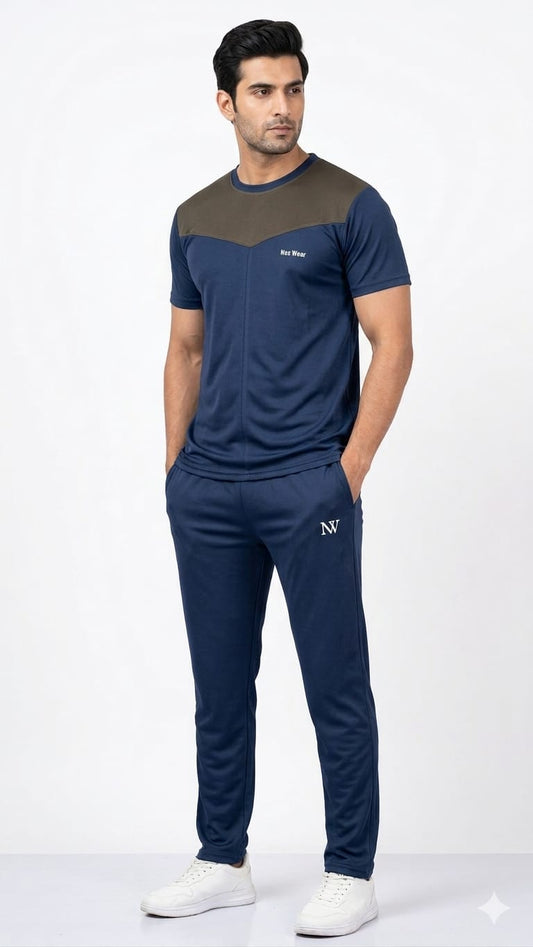 NexWear Vortex Tracksuit -Blue & Olive
