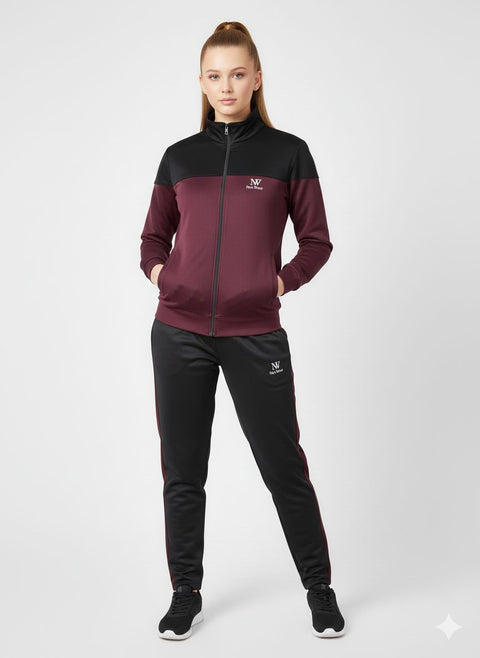 Crimson Shadow - Premium Fleece Winter Tracksuit (Female)