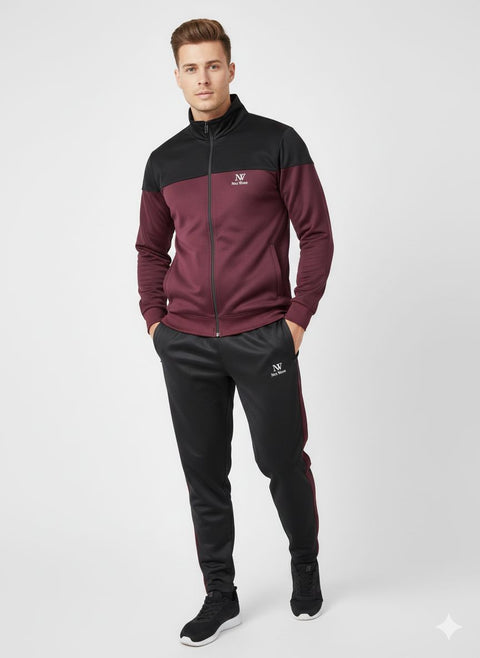 Crimson Shadow - Premium Fleece Winter Tracksuit